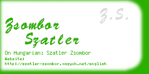 zsombor szatler business card
